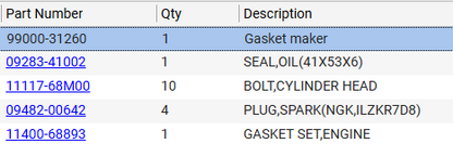 NEW Genuine Suzuki Parts