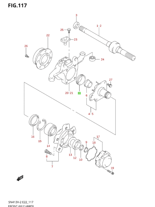NEW Genuine Suzuki JIMNY up to 2019 Front Wheel Spindle Hub 43446-82CB0