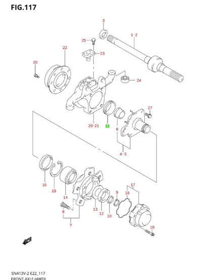 NEW Genuine Suzuki JIMNY up to 2019 Front Wheel Spindle Hub 43446-82CB0