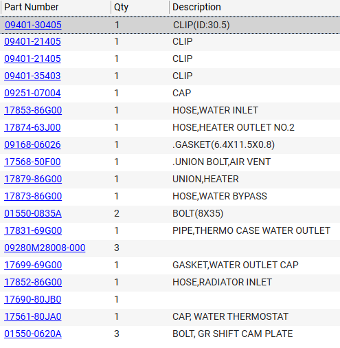 NEW Genuine Suzuki Parts