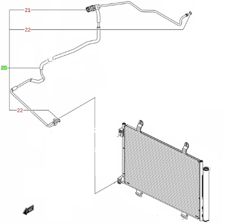 NEW Genuine Suzuki SWIFT SPORT 2011-16 Air Con Condenser Liquid Pipe 95731-68L00