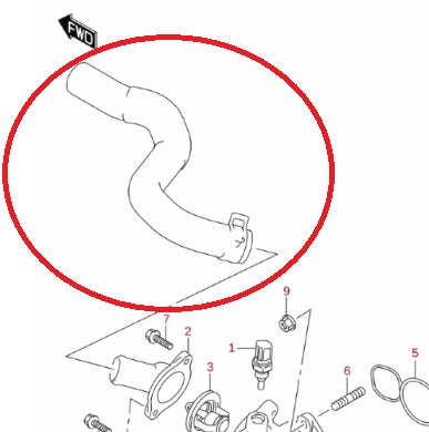 NEW Genuine Suzuki VITARA S-CROSS 1.5 Cooling Radiator Rubber Hose INLET 17852-76S00