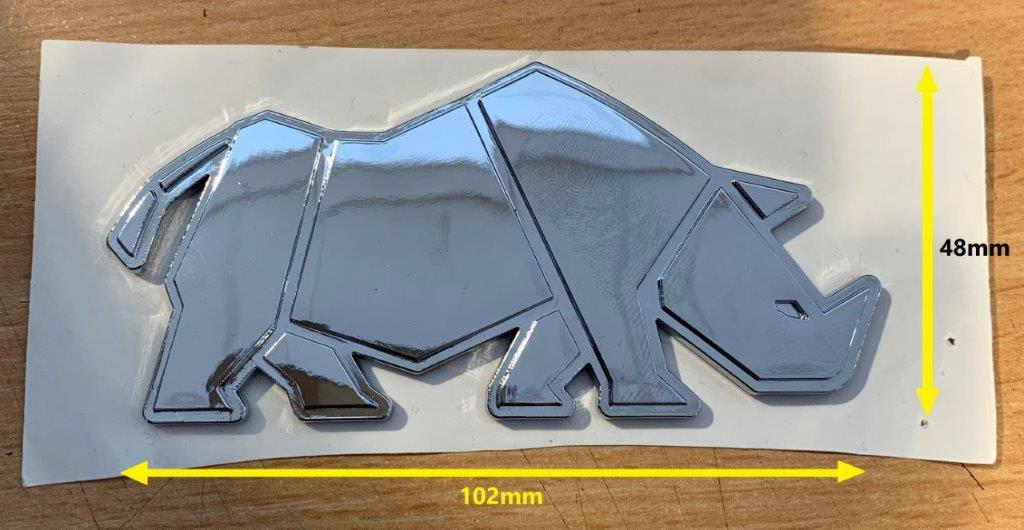 3x NEW Genuine Suzuki RHINO BADGE Chrome Swift Jimny GV Vitara SJ Samurai 3 PACK