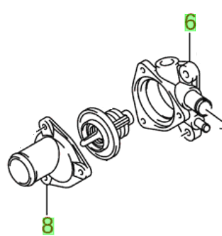NEW Genuine Suzuki SWIFT SPORT 2011-2016 Cooling Thermostat Housing + Gasket