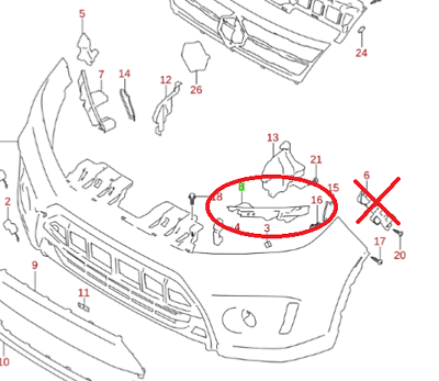 NEW Genuine Suzuki VITARA 2016> Front Bumper Light Bracket LEFT PASSENGER 71734-54P00
