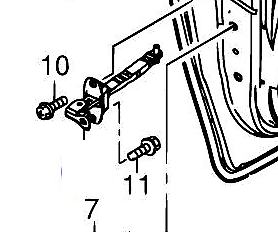 NEW Genuine Suzuki SWIFT Front Door Check Strap Stop SCREW ONLY 09112-08015