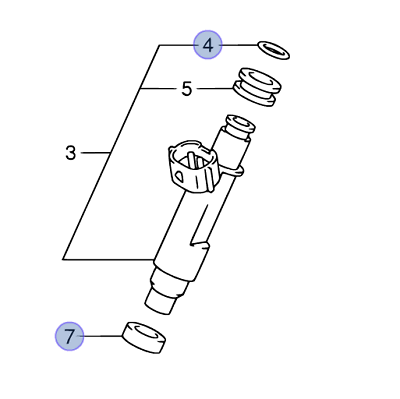 NEW Genuine Suzuki M16A Engine FUEL INJECTOR SEALS SEAL & CUSHION 4 of each