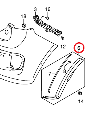 NEW Genuine Suzuki IGNIS Front Left BUMPER Wheel Arch Trim Surround 71780-62R10-5PK