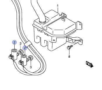 NEW Genuine Suzuki ALTO 2009-2014 Front & Rear WASHER PUMP Water 38410M66151