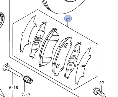 NEW Genuine Suzuki S-CROSS Front Brake Pads Pad SET OF 4 MODIFIED 55810-61M02