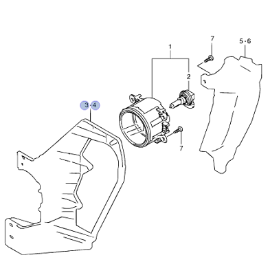 NEW Genuine Suzuki VITARA Fog Light Lamp Inner Bracket Inside Bumper LEFT 35566-54P00