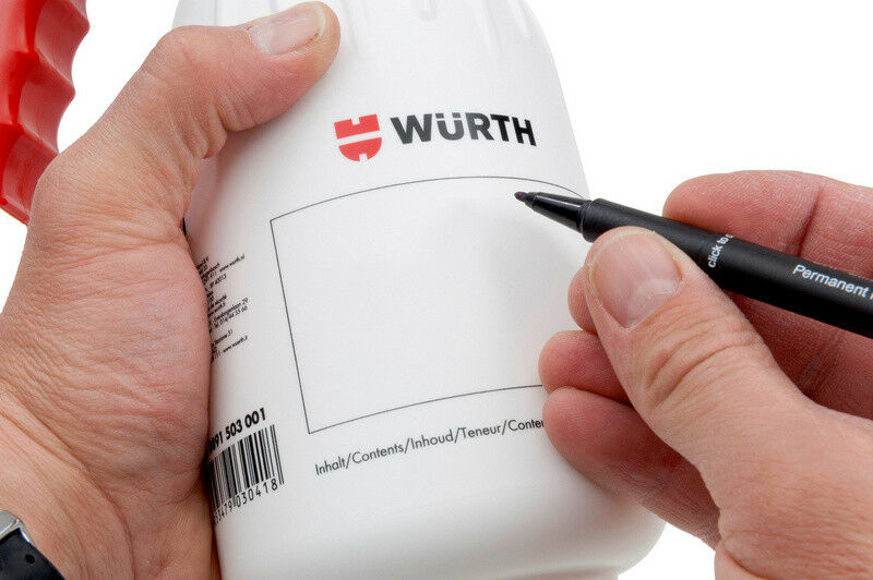Genuine WURTH Brake Cleaner PUMP SPRAY BOTTLE 0891503001 + 2L FLUID 0890108100