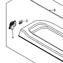 NEW Genuine  Suzuki SWIFT 2010-16 Parcel Shelf Plastic Hinge RIGHT SIDE 88913-68L00