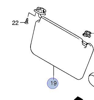 NEW Genuine Suzuki IGNIS LEFT HAND Passenge Sunvisor Visor Blind 84802-86G00-6GS