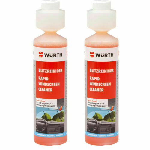 2x NEW Wurth SUMMER RAPID Screen Cleaner Screenwash Concentrate 250ml 0892333250