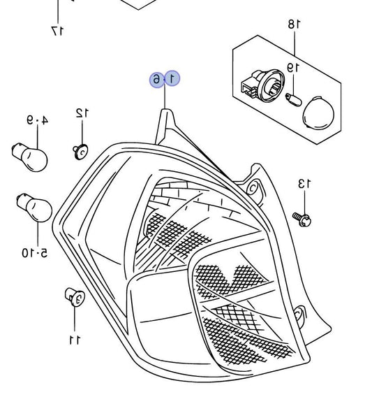 NEW Genuine Suzuki CELERIO Rear Back Light Lamp Unit LEFT SIDE 35670-84M00
