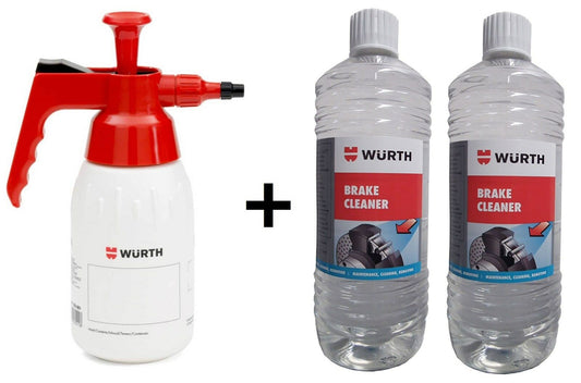 Genuine WURTH Brake Cleaner PUMP SPRAY BOTTLE 0891503001 + 2L FLUID 0890108100