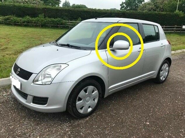 NEW Suzuki SWIFT Wing Mirror Back Cover Cap LEFT HAND 8472A-62JA0-ZCC SILVER