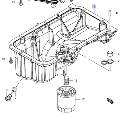 NEW Genuine Suzuki SPLASH 1.0 1.2 1.3 Engine Oil Lower Sump Pan 11511-69L00
