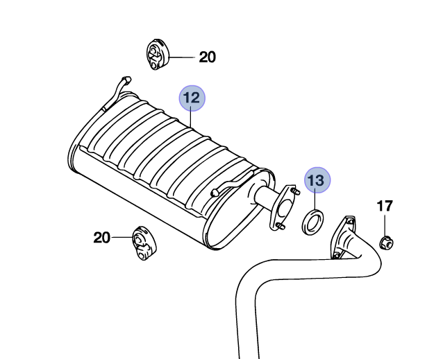 Genuine Suzuki JIMNY Exhaust Back Box Silencer + GASKET 14300-81A12 WITHOUT VVT