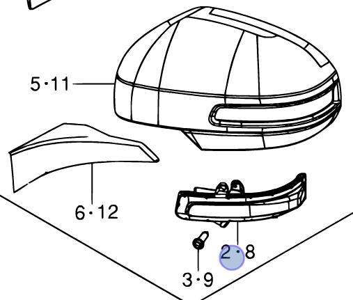 NEW GenuineSuzuki GV GRAND VITARA Wing Mirror INDICATOR Flasher LEFT 36430-78K00