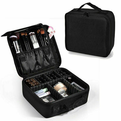 NEW Small 10" 26cm BLACK Camera Lens Carry Case Organizer Moveable Dividers