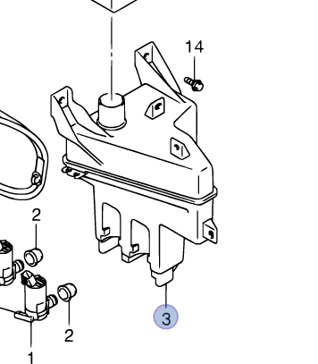 NEW Genuine Suzuki VITARA S-CROSS WASHER BOTTLE FLUID TANK without Neck 38450-61M10