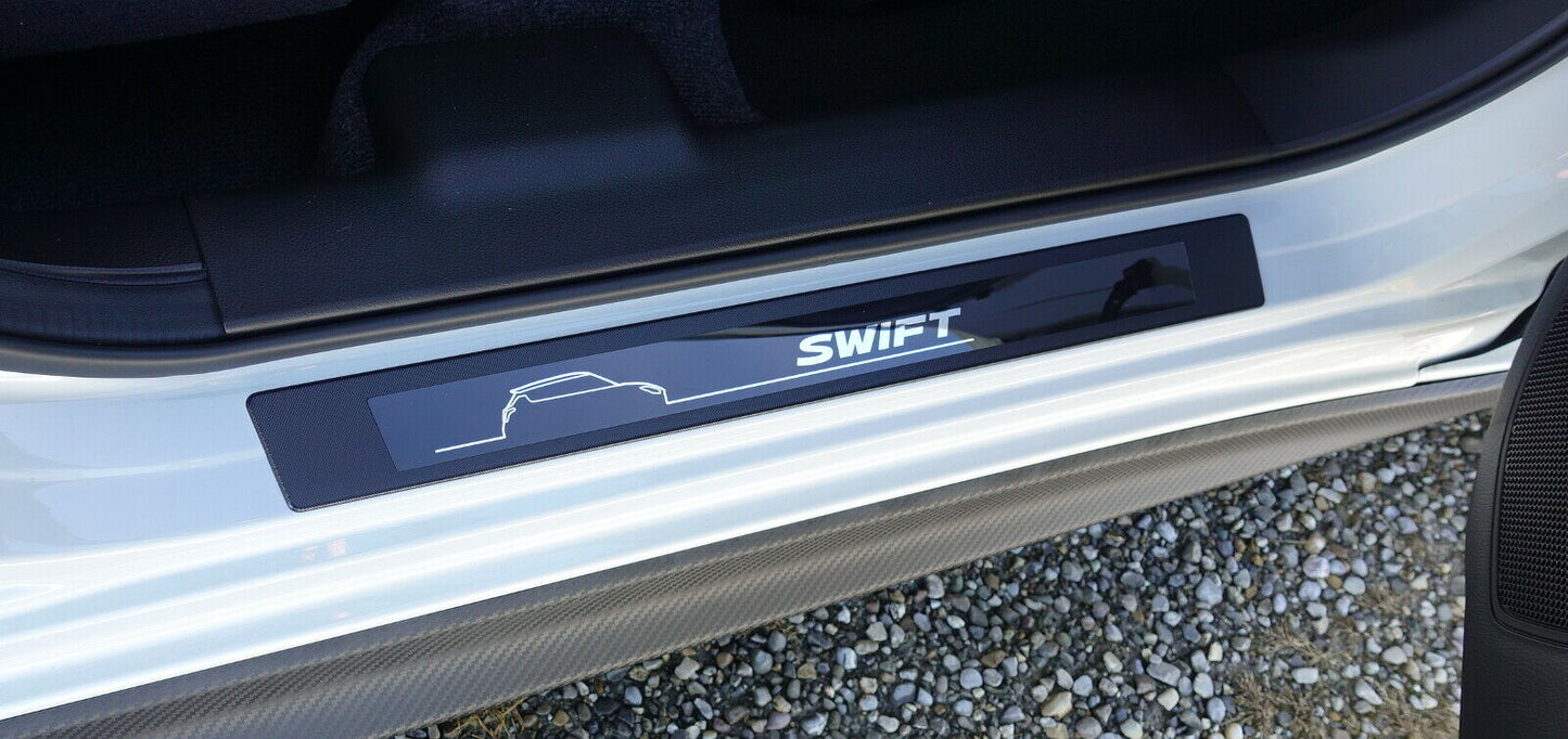 Genuine Suzuki SWIFT 2017-> Sill Guard Protector Trims Set BLACK 990E0-53R60-001