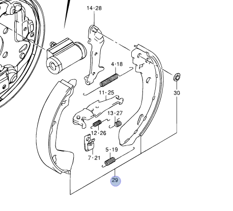 NEW Genuine Suzuki BALENO Rear Brake Shoe Kit Set 53200M68P50