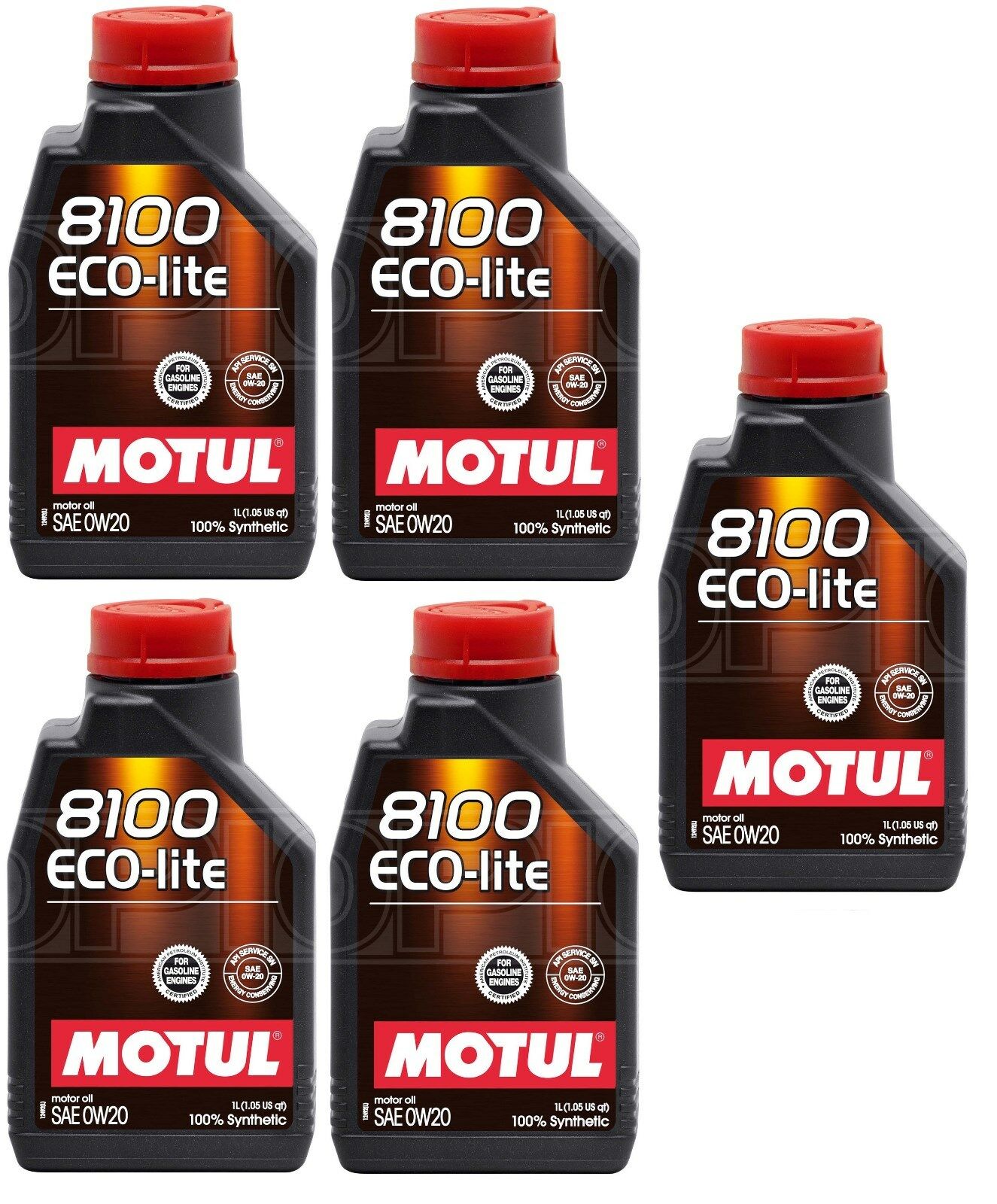 NEW Motul 8100 ECO-lite 0w20 0W-20 0-20 FULLY SYNTHETIC MOTOR