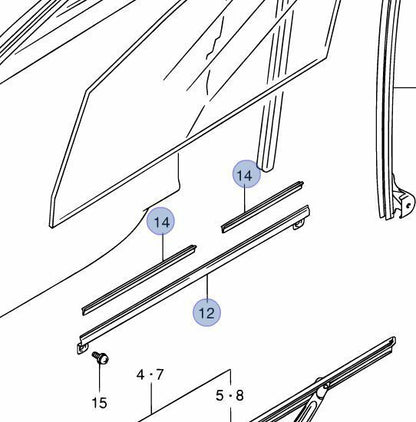 NEW Genuine Suzuki ALTO 2000-2006 Front WINDOW CHANNEL & RUBBERS 83610-53E00 83691-76G00