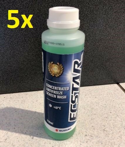 5x NEW GENUINE SUZUKI All Seasons SCREENWASH SCREEN WASH Concentrate 250ml -40c