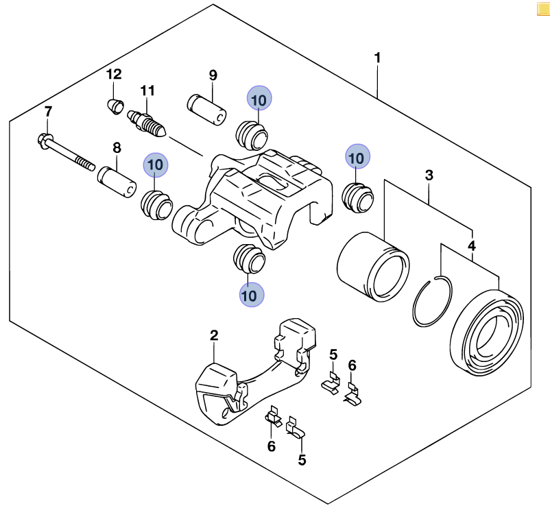 4x NEW Genuine Suzuki JIMNY Front Caliper Slide DUST BOOT COVERS 55201-86040