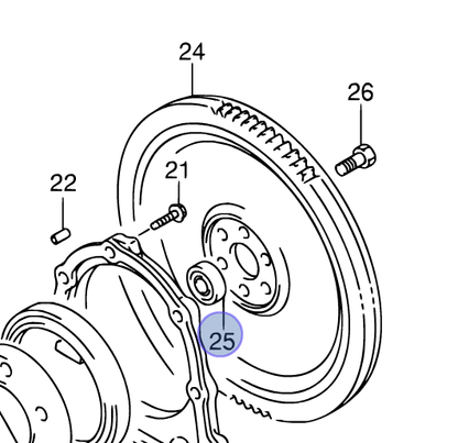 NEW Genuine Suzuki ALTO 2009-2014 Flywheel Spigot Input Shaft Bearing 12623M68K00