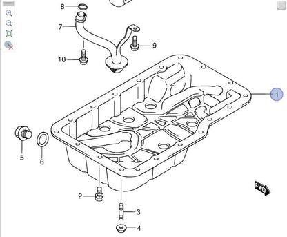 NEW Genuine Suzuki Ignis Wagon R + Liana Engine Oil Sump Pan 1.3/5/6 11510-69G03