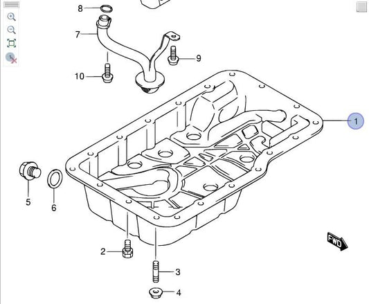 NEW Genuine Suzuki Ignis Wagon R + Liana Engine Oil Sump Pan 1.3/5/6 11510-69G03