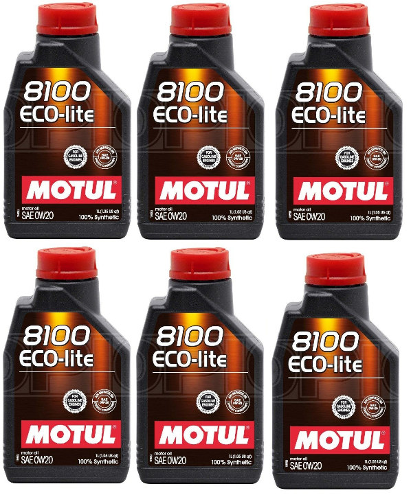 NEW Motul 8100 ECO-lite 0w20 0W-20 0-20 FULLY SYNTHETIC MOTOR ENGINE OIL 6 Litre