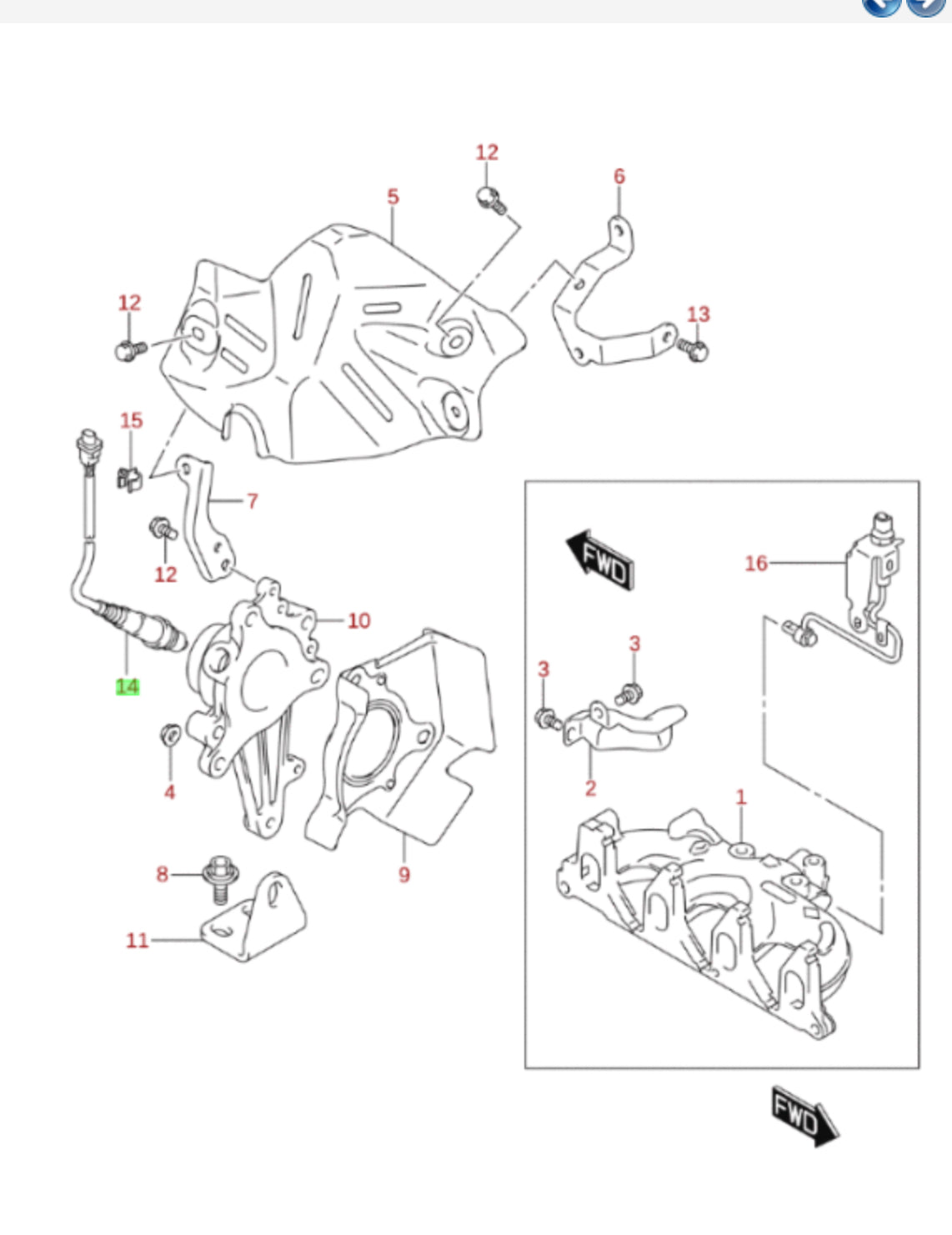NEW Genuine Suzuki GV GRAND VITARA O2 Oxygen Lambda Sensor