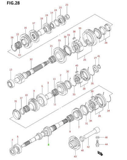 NEW GENUINE Suzuki ALTO 2009-2016 Gearbox INPUT Shaft SEAL 24151M68K00